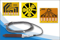 Four Custom Strain Gages and Hybrid Sensors