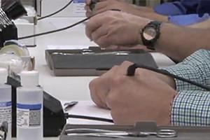 hands soldering